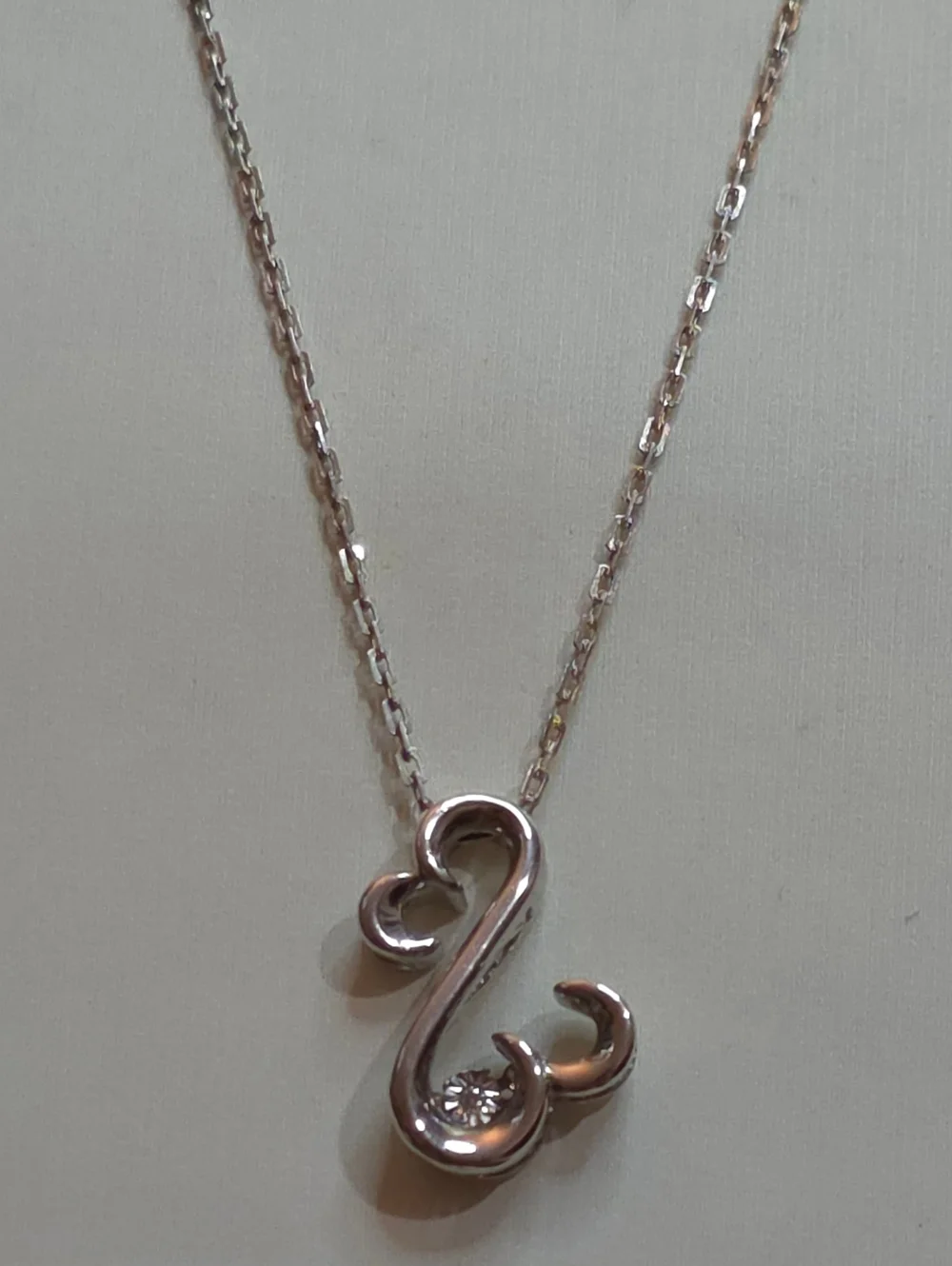 ZALES JANE SEYMOUR GENUINE DIA 925 STERLING SILVER PENDANT WITH 925 20 IN CHAIN